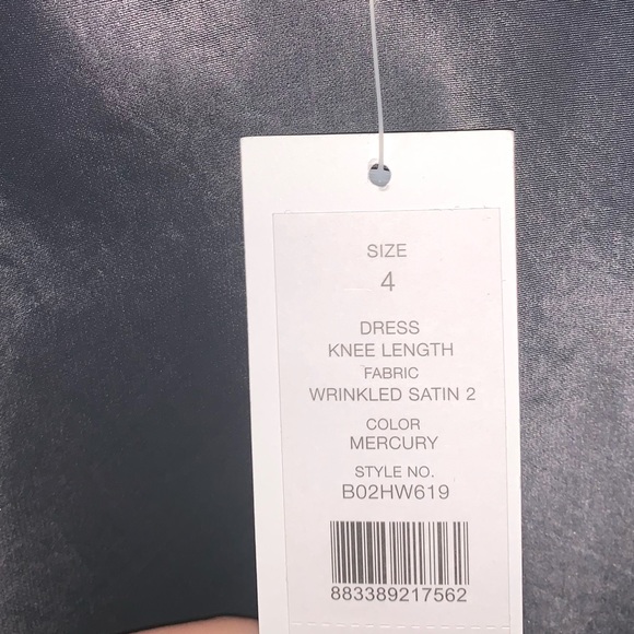 Helmut Lang charcoal satin mini dress - Picture 4 of 7